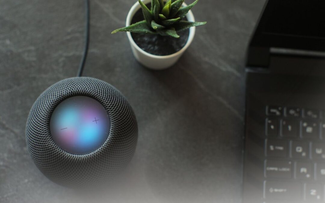 Zen 9 Marketing Voice Search SEO Siri device at a home office