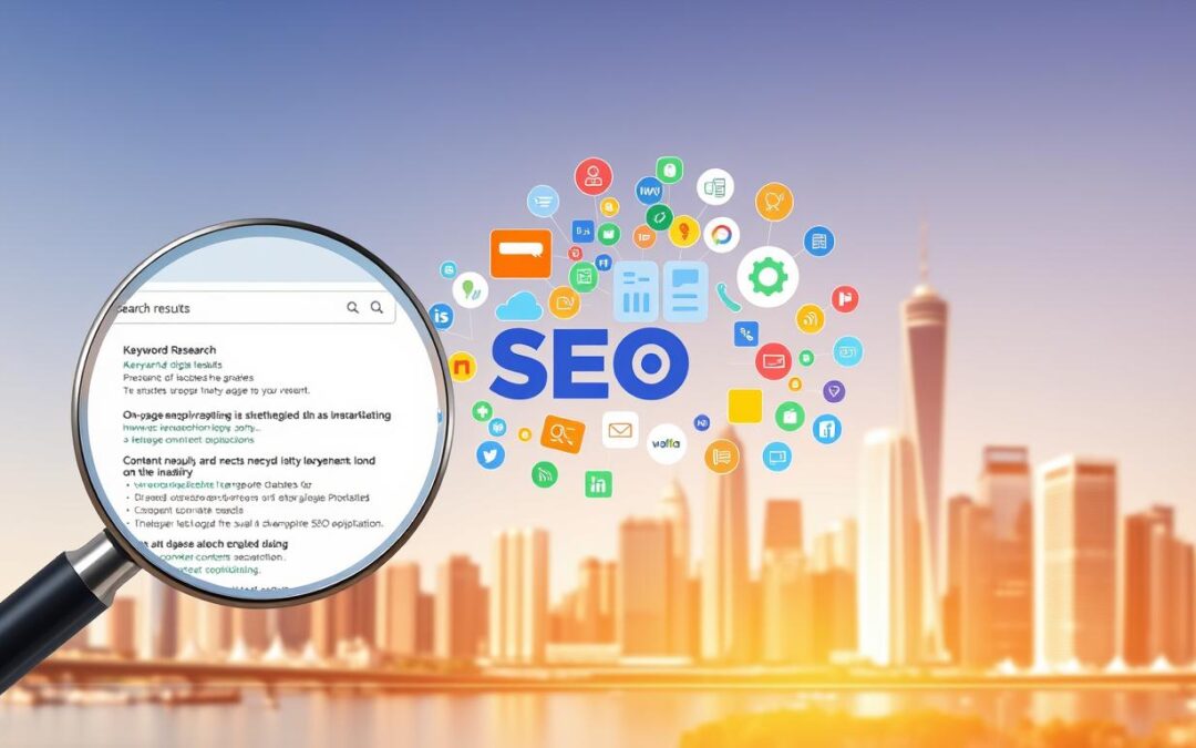 Ai Image of an SEO word cloud