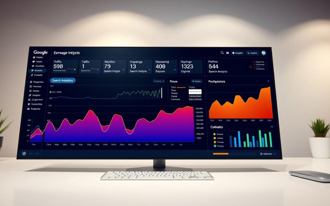 Ai Generated Image of An Analytics platform showing Google metrics