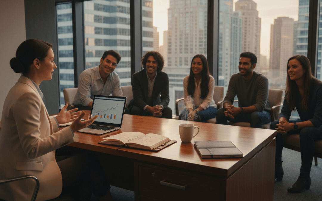 An Seo Expert Going Over Storybranding with clients