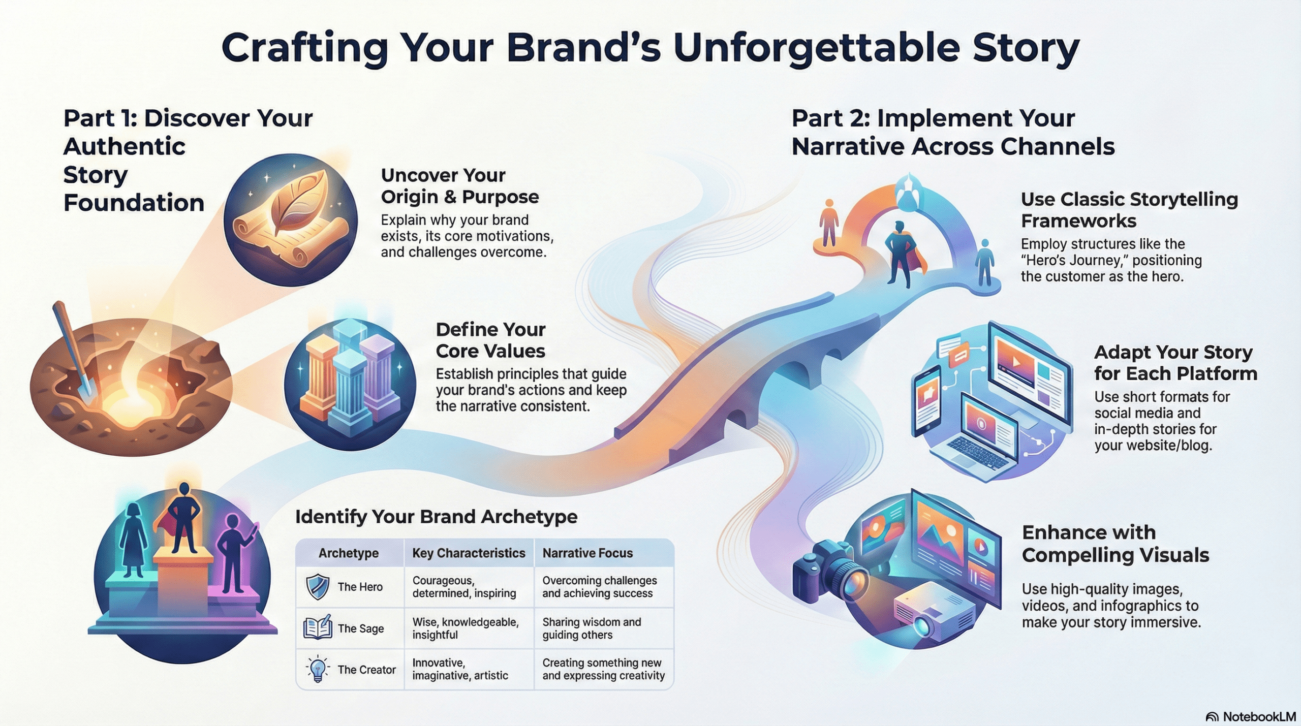 an Infographic explaining story branding